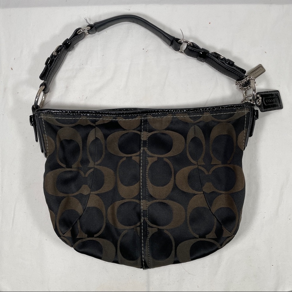 Coach H082012675 Brown Signature Hobo Shoulder Bag